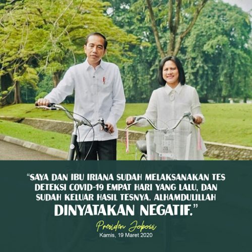 Jokowi dan Ibu Negara Dinyatakan Negatif Covid-19