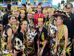 Presiden Jokowi saat berkunjung ke Kalimantan Utara