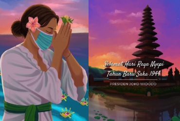 Pariwisata Indonesia, Ilustrasi foto Presiden Jokowi mengucapkan Selamat Hari Raya Nyepi Tahun Baru Saka 1944