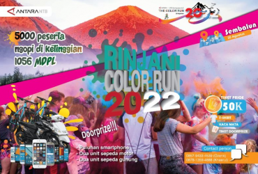Pariwisata Indonesia,Berita Pariwisata Hari Ini,Pariwisata Indonesia 2022,Kondisi Pariwisata Terkini,Perkembangan Pariwisata di Tanah Air,Perkembangan Pariwisata Hari Ini,Berita Pariwisata Indonesia Juni 2022,Berita Pariwisata Indonesia Juli 2022,Pendaftaran Rinjani Color Run 2022 Sudah Dibuka,Pendaftaran Seruput Kopi Sembalun Bersama 5.000 Sudah Dibuka,Lembaga Kantor Berita Nasional (LKBN) ANTARA Biro Nusa Tenggara Barat,LKBN ANTARA Biro NTB menggelar Event Rinjani Color Run 2022 dan Seruput Kopi Sembalun bersama 5.000 Peserta,Kepala LKBN ANTARA Biro NTB Riza Fahriza,Ketua Pelaksana Rinjani Color Run 2022 Rahadyan Salat,Event Rinjani Color 2022 Dibuka Menteri Pariwisata dan Ekonomi Kreatif Sandiaga Salahuddin Uno,Media PVK Group,PT Prima Visi Kreasindo